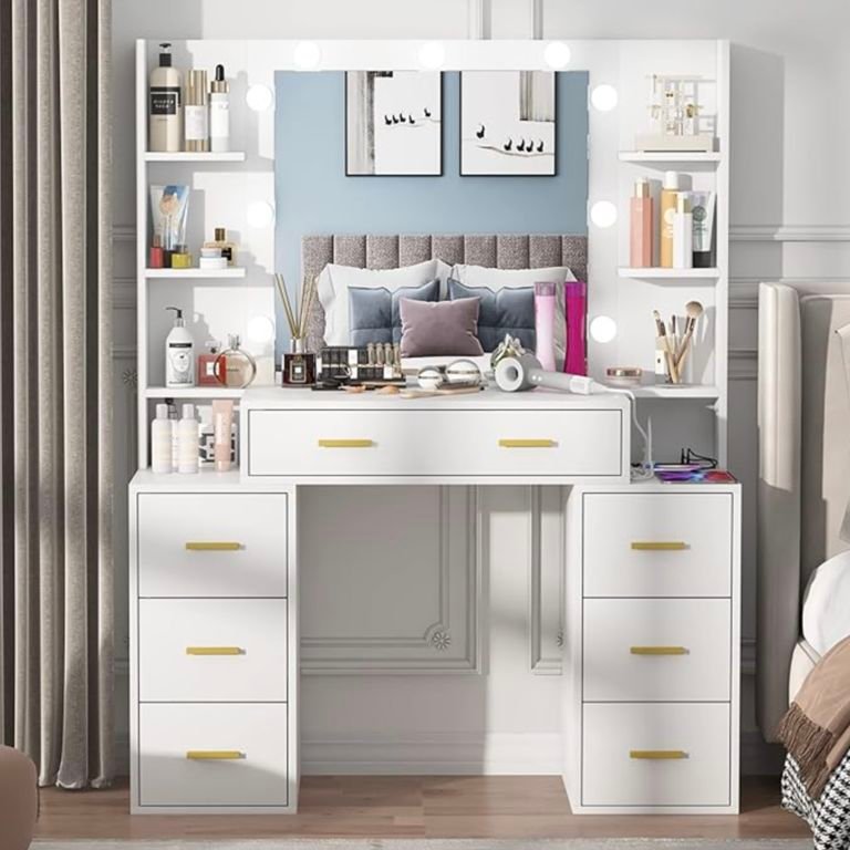 white vanity